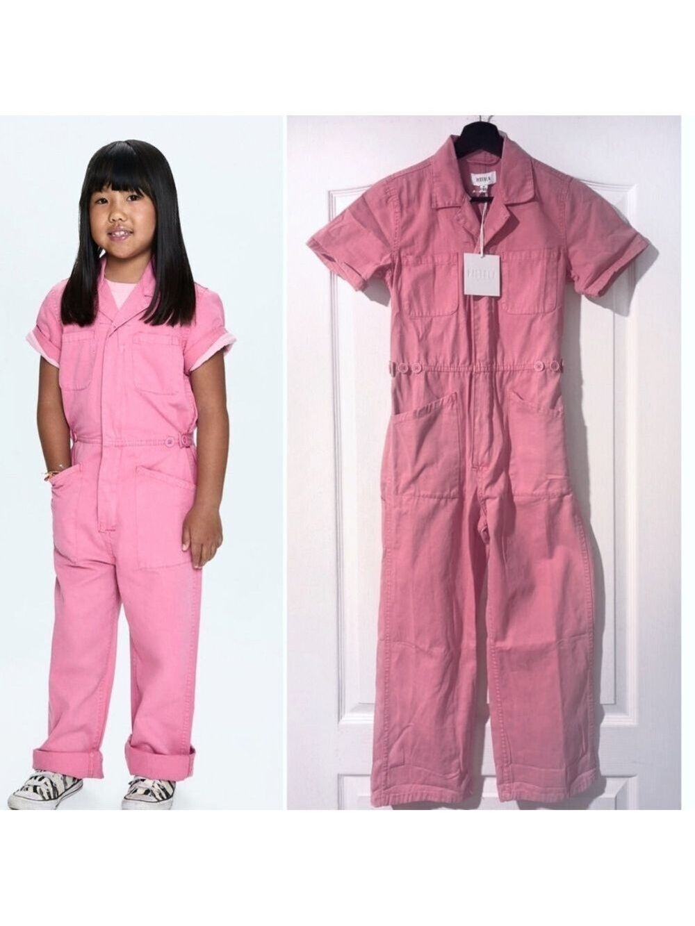 Pistola | Little Grover Playsuit In Flamingo Pink
